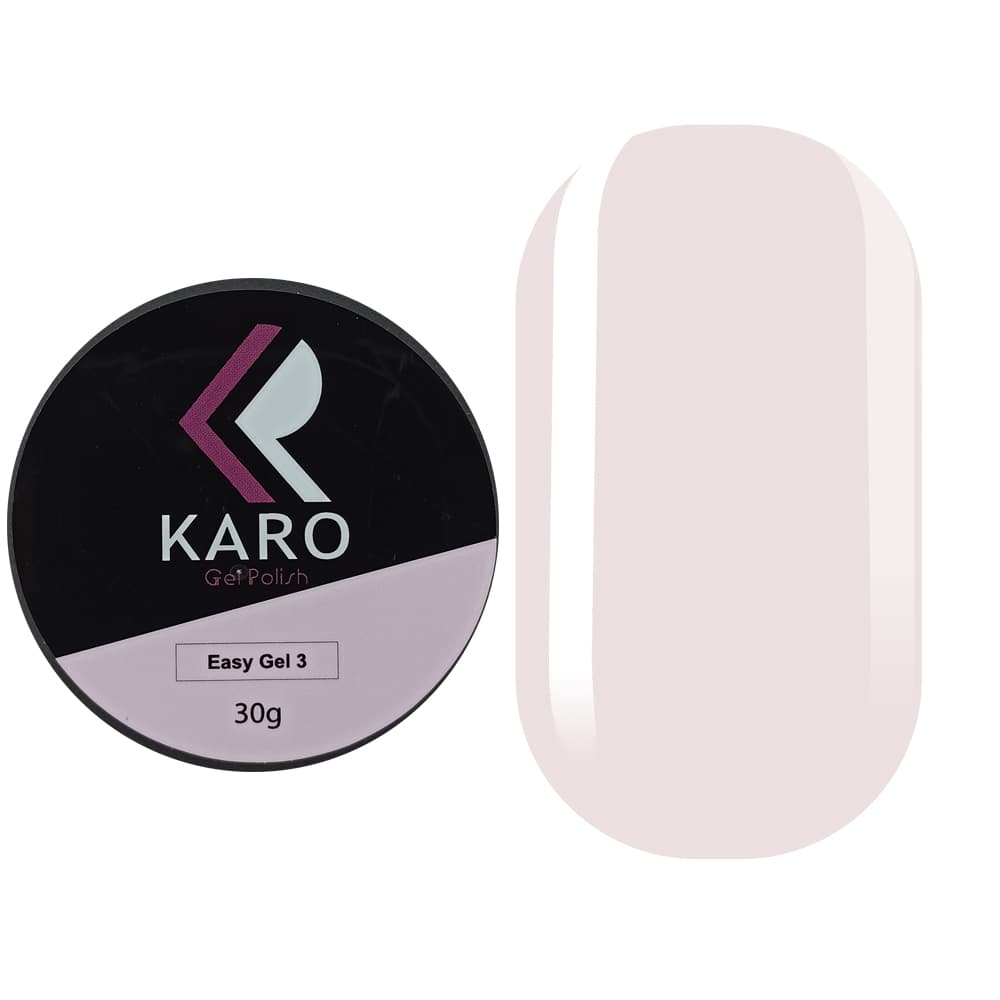 Гель Karo Easy Gel №3 молочний з рожевим відтінком, 30 г