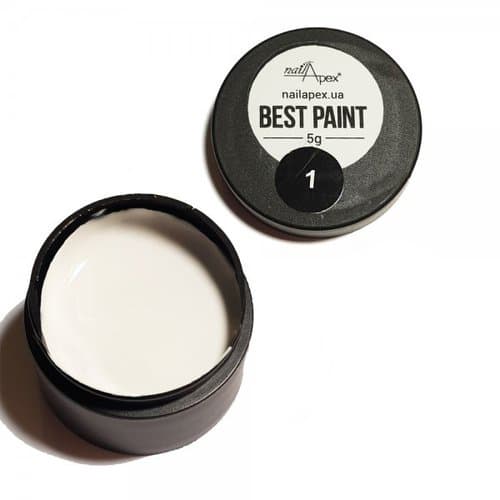 Гель-фарба Best Paint біла Nailapex №1, 5 г