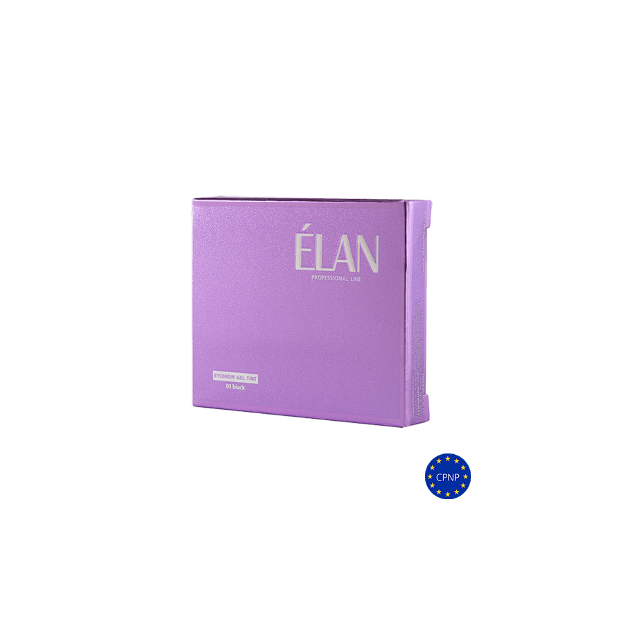 Гель-фарба для брів з окислювачем ELAN, тон 01, чорний, СЕТ — фото 1