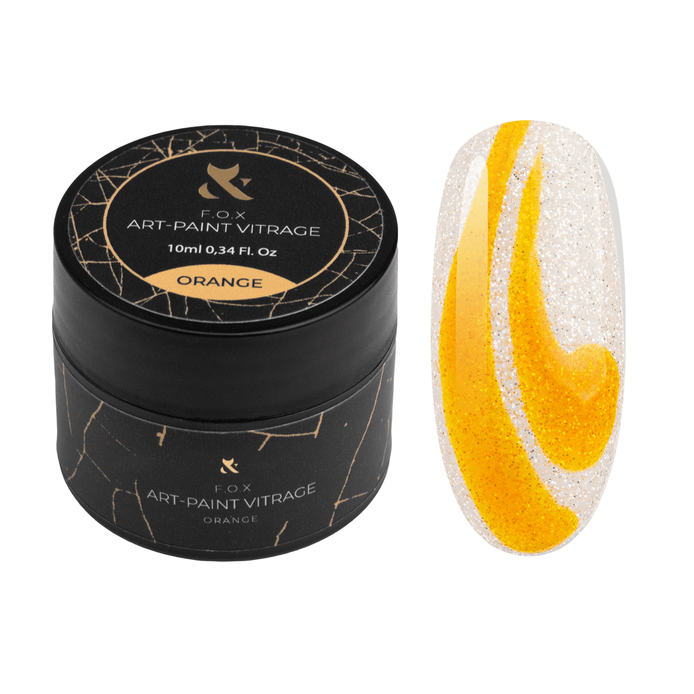 Гель-фарба вітражна F.O.X Art-paint Vitrage Orange, 10 мл