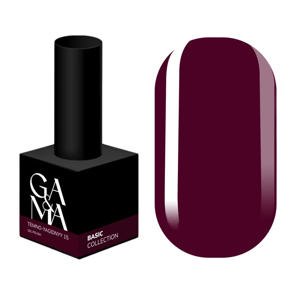 Гель-лак Ga&Ma №15 темно-ягідний, 10 мл — фото 1