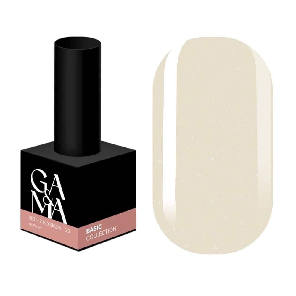 Гель-лак Ga&Ma №23 беж з блиском, 10 мл — фото 1