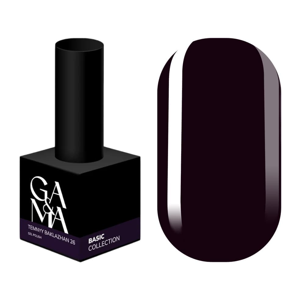 Гель-лак Ga&Ma №26 темний баклажан, 10 мл — фото 1