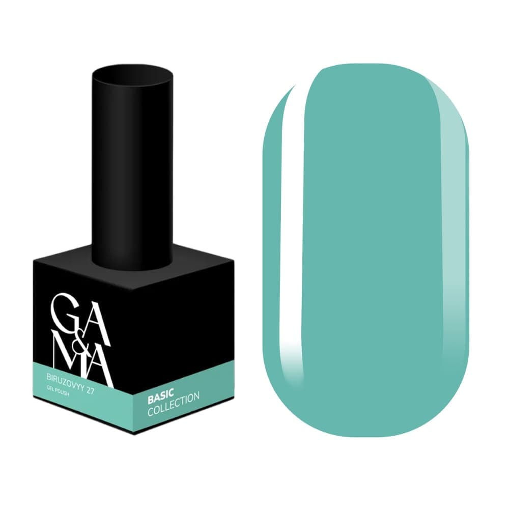 Гель-лак Ga&Ma №27 бірюзовий, 10 мл — фото 1