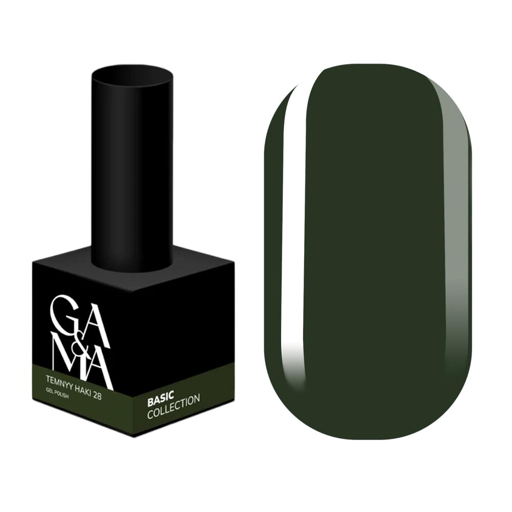 Гель-лак Ga&Ma №28 темний хакі, 10 мл — фото 1