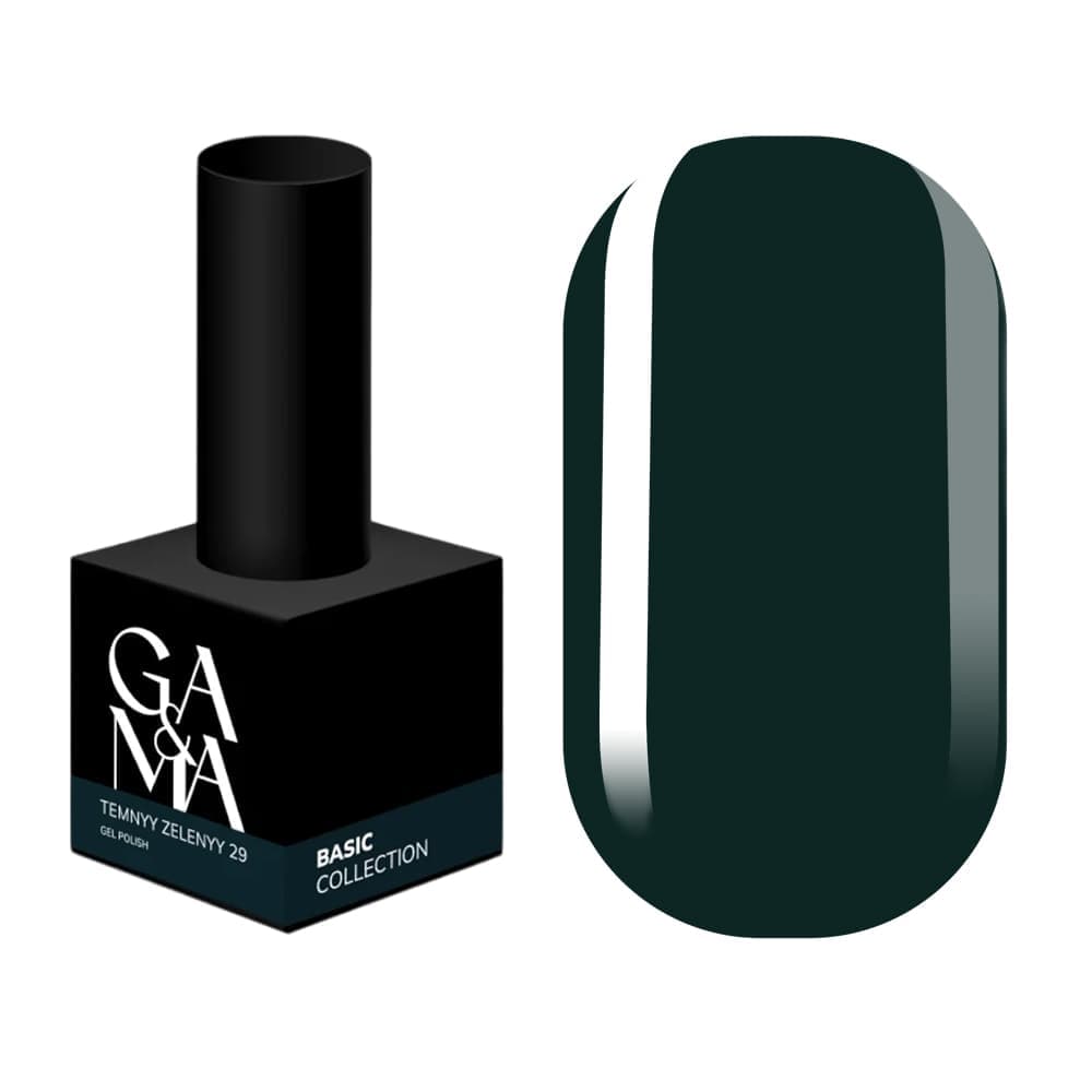 Гель-лак Ga&Ma №29 темний зелений, 10 мл — фото 1