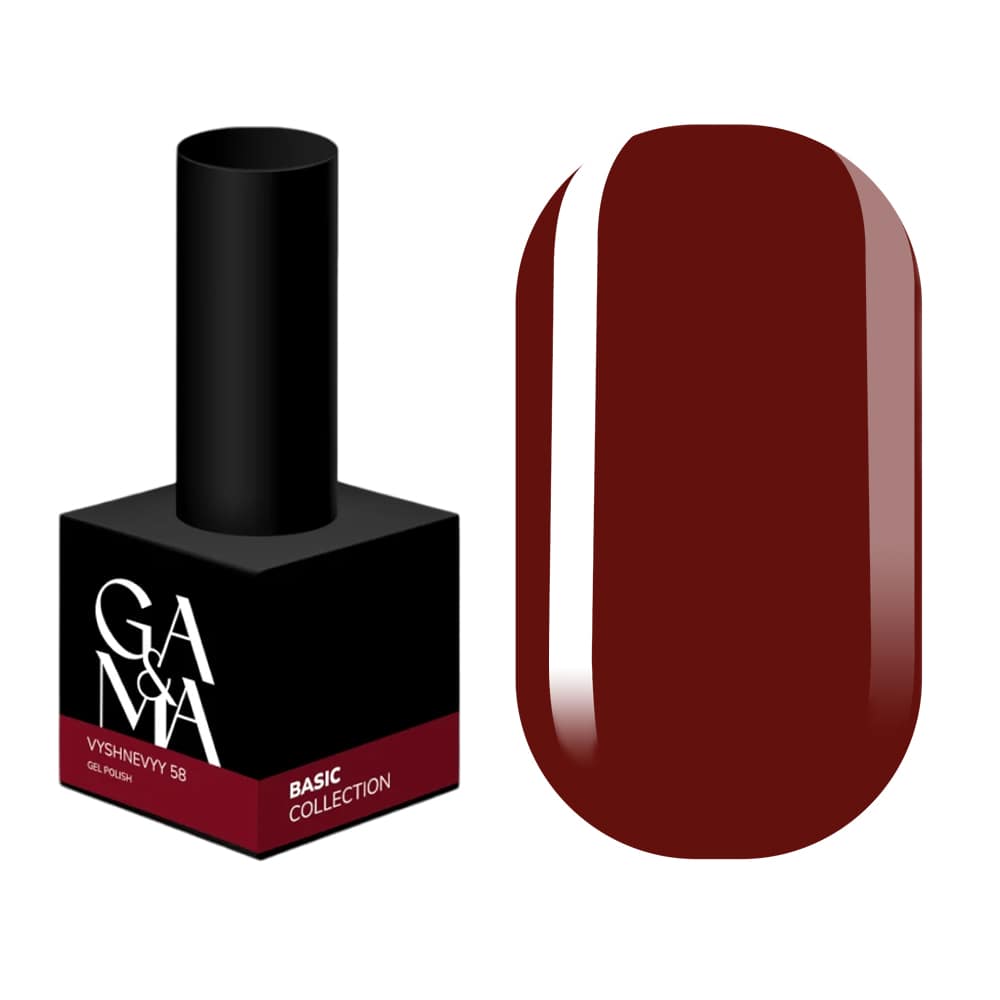 Гель-лак Ga&Ma №58 вишневий, 10 мл — фото 1