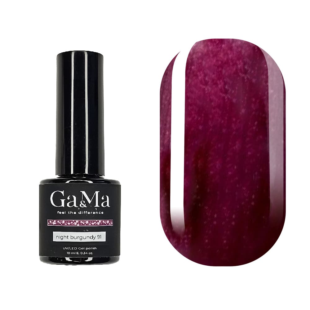 Гель-лак Ga&Ma 91 Burgundy, 10 мл — фото 1
