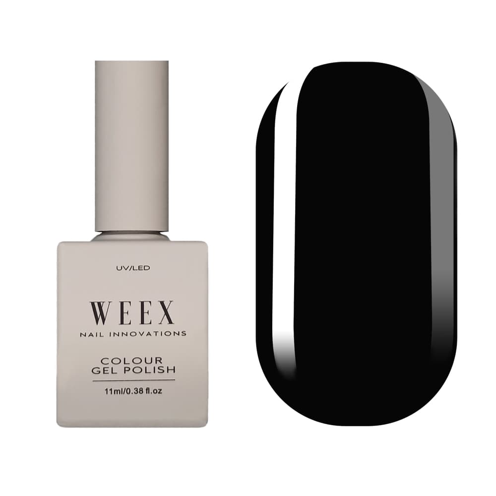 Гель-лак WEEX №522, (чорний, емаль), 11 мл — фото 1