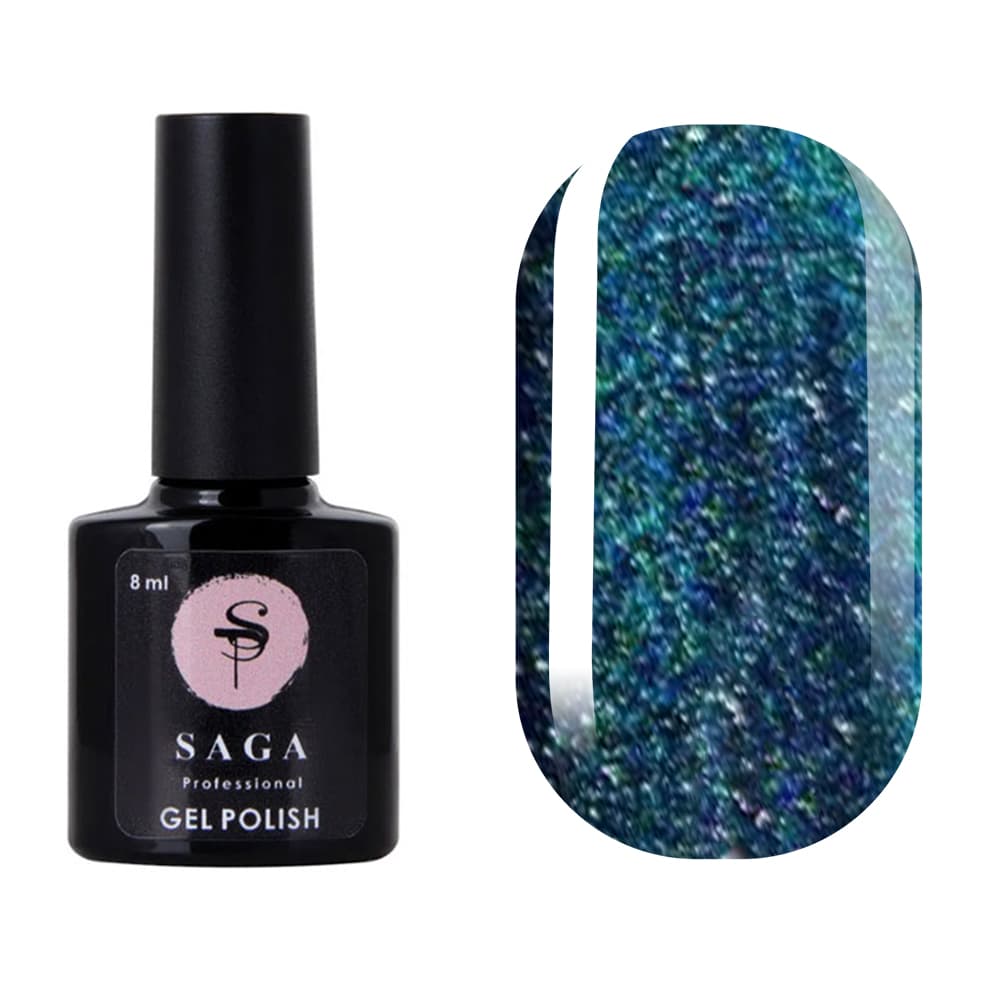 Гель-лак Saga Professional Cat Chameleon № 1 бірюзовий світловідбивний, 8 мл