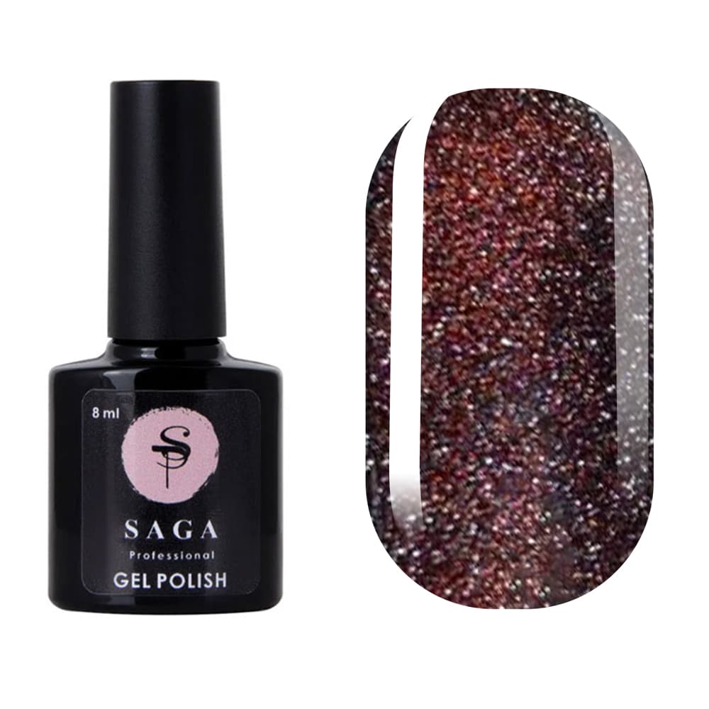 Гель-лак Saga Professional Cat Chameleon № 4 помаранчево-теракотовий світловідбивний, 8 мл