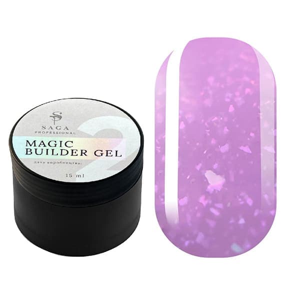 Гель SAGA Professional Builder Gel Magic 2, 15 мл — фото 1