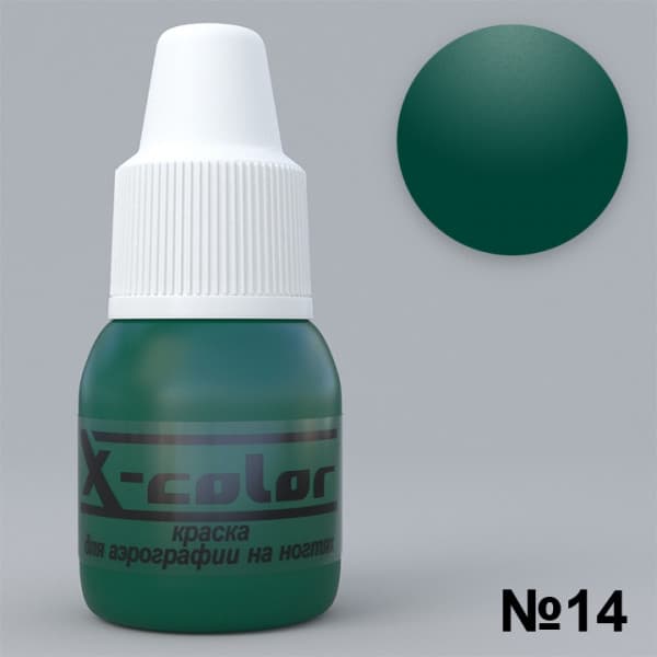 Фарба для аерографа X-Color малахіт №14 , 6 мл