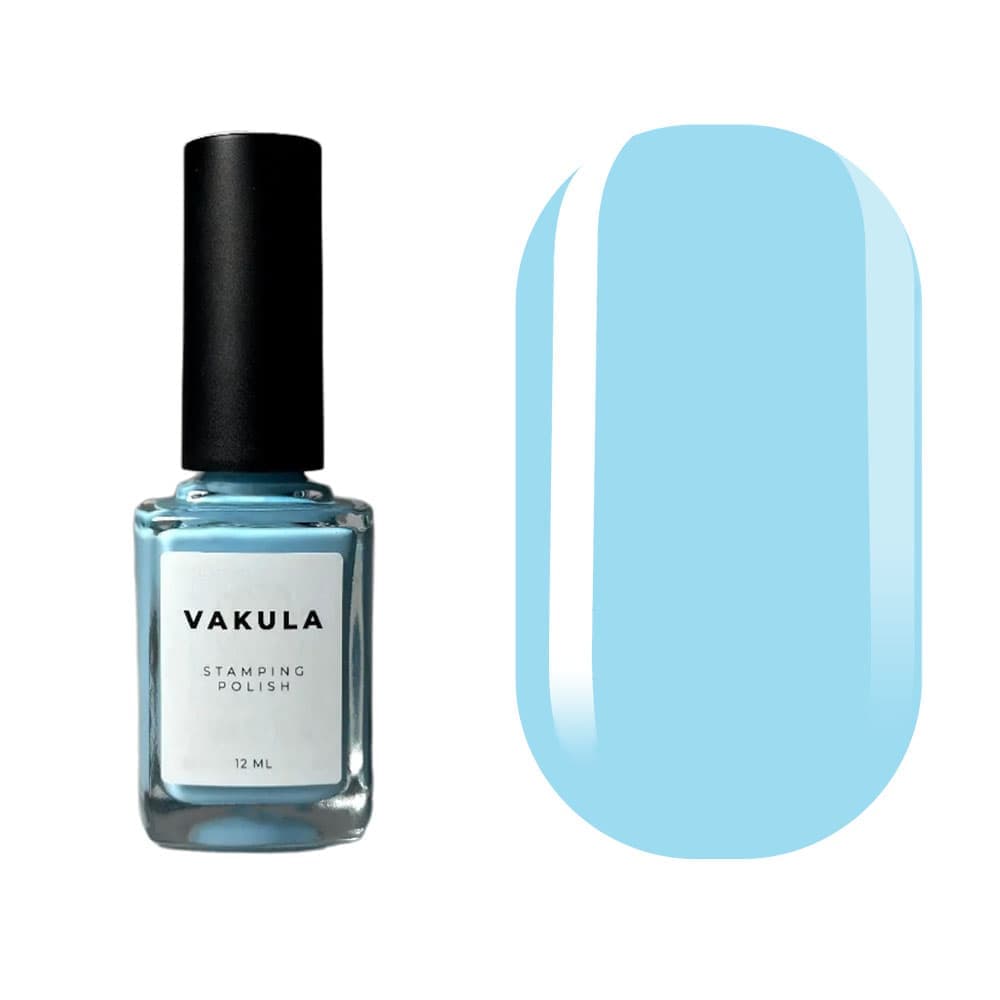 Лак для стемпінгу VAKULA №14, світло-блакитний, 12 мл