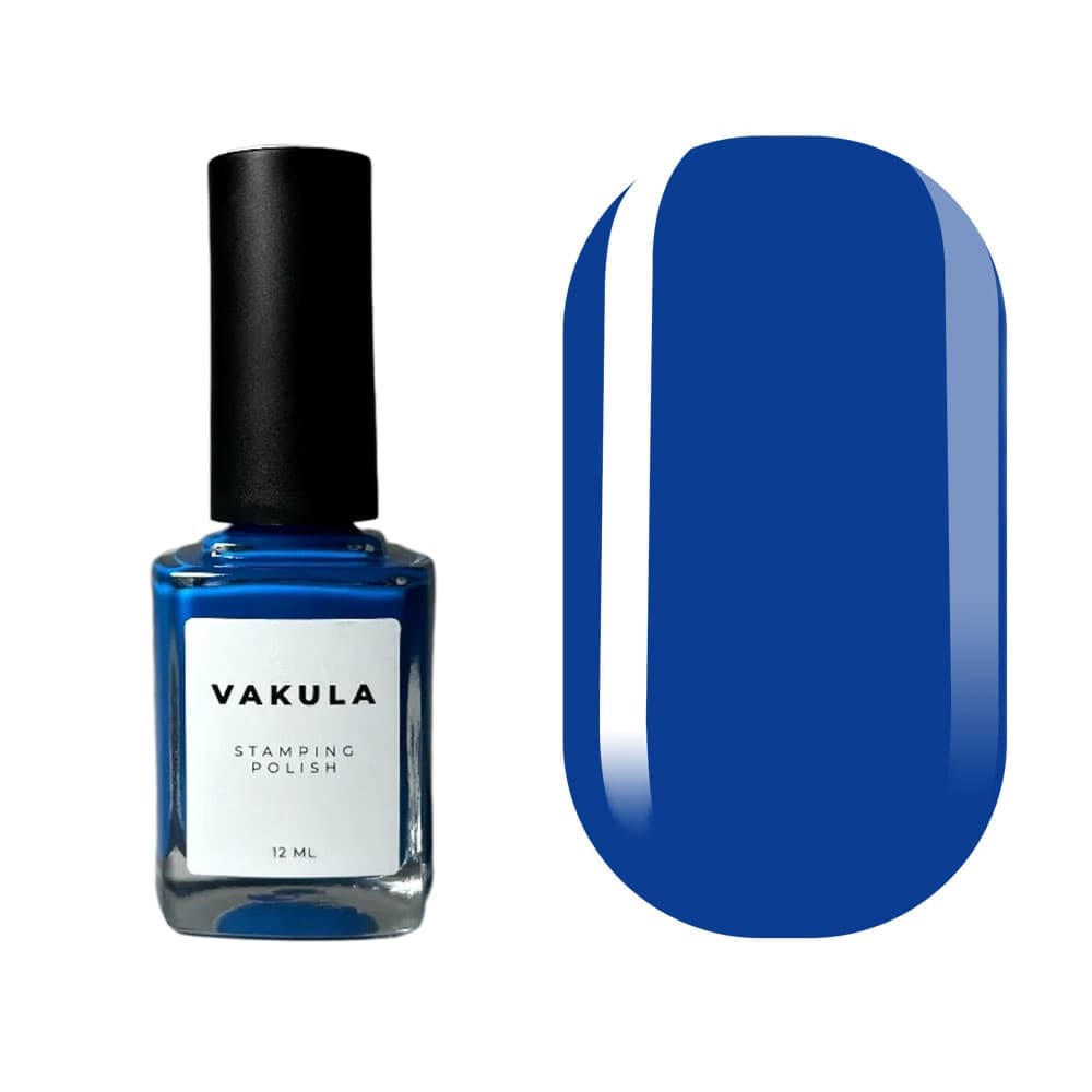 Лак для стемпінгу VAKULA №9, синій, 12 мл