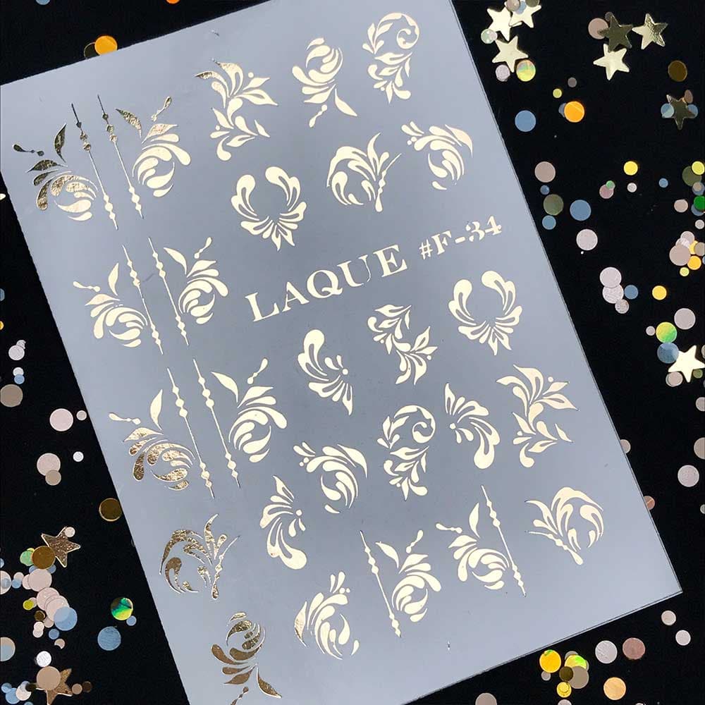 LAQUE фольгований слайдер дизайн для нігтів F-34 (золото)