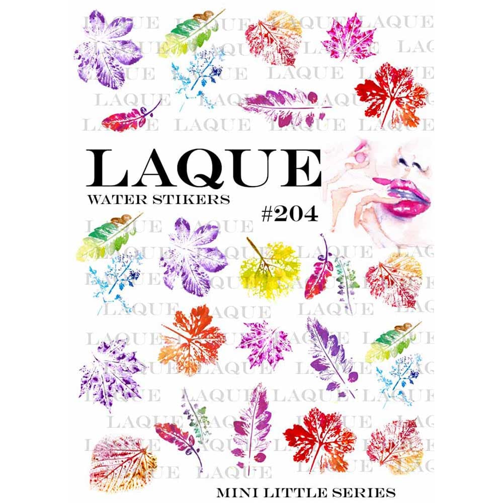 LAQUE слайдер дизайн для нігтів №204 (кольорове листя)