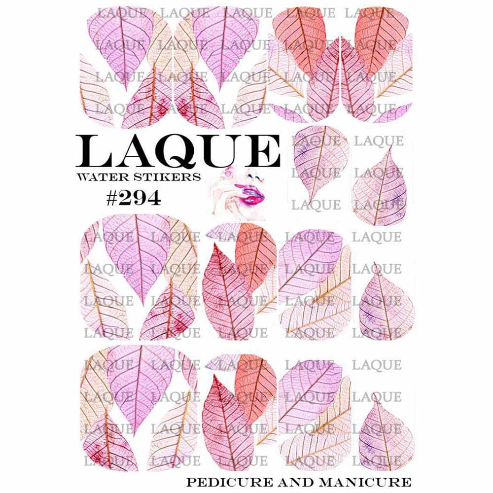 LAQUE слайдер дизайн для нігтів №294 (кольорові листочки)