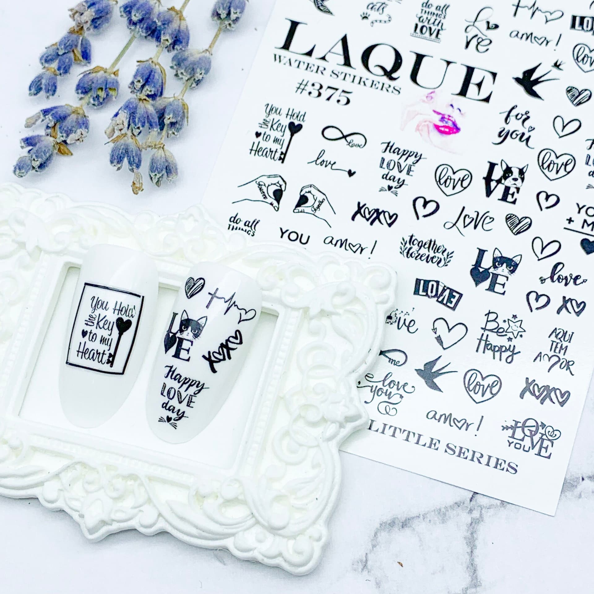 LAQUE слайдер дизайн для нігтів №375 (кохання)