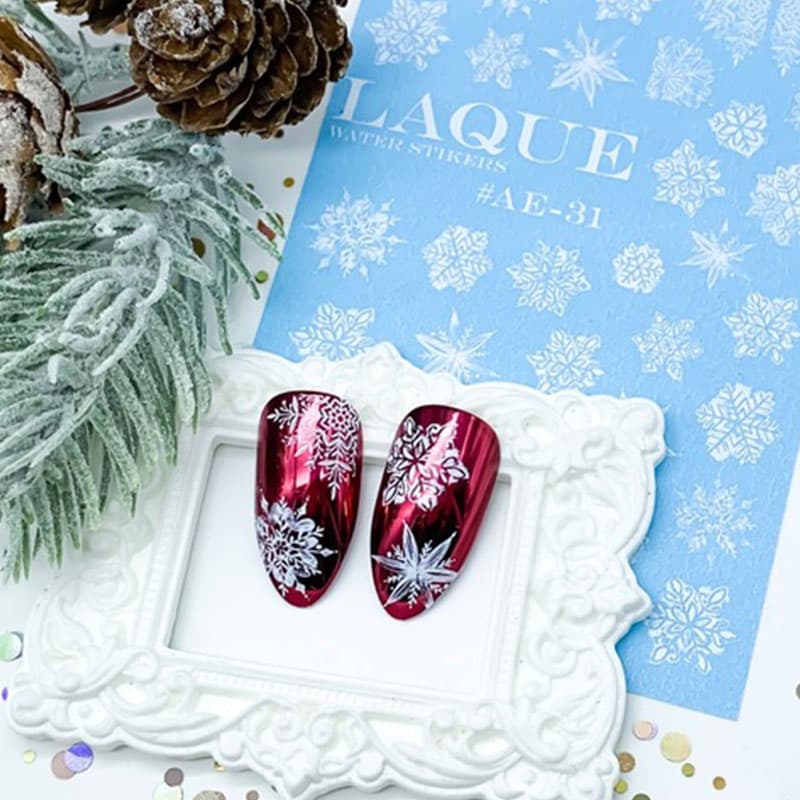 LAQUE слайдер дизайн для нігтів № AE-31 (білі) — фото 1