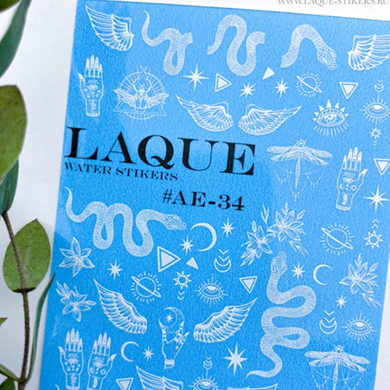 LAQUE слайдер дизайн для нігтів AE-34 білий