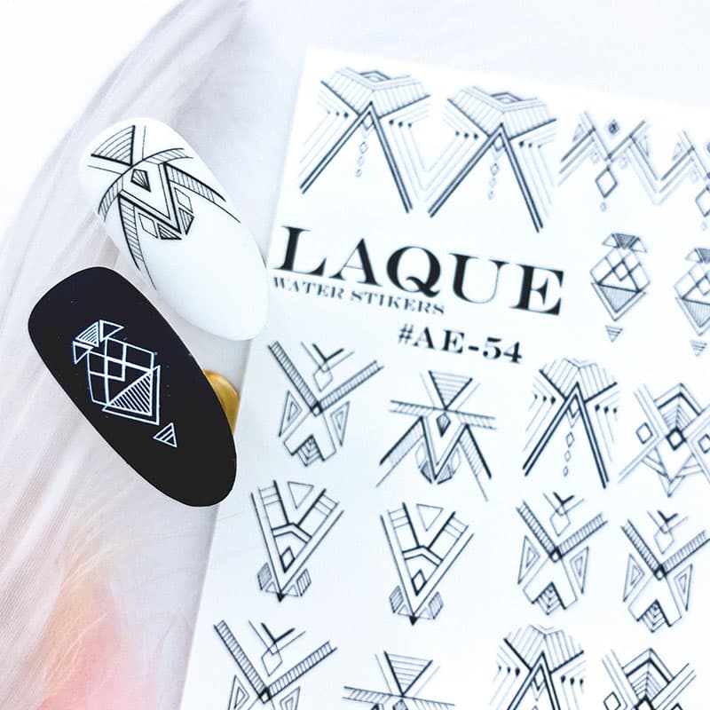 LAQUE слайдер дизайн для нігтів AE-54 чорний