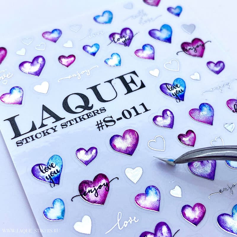 LAQUE слайдер дизайн для нігтів S-011 фіолетовий