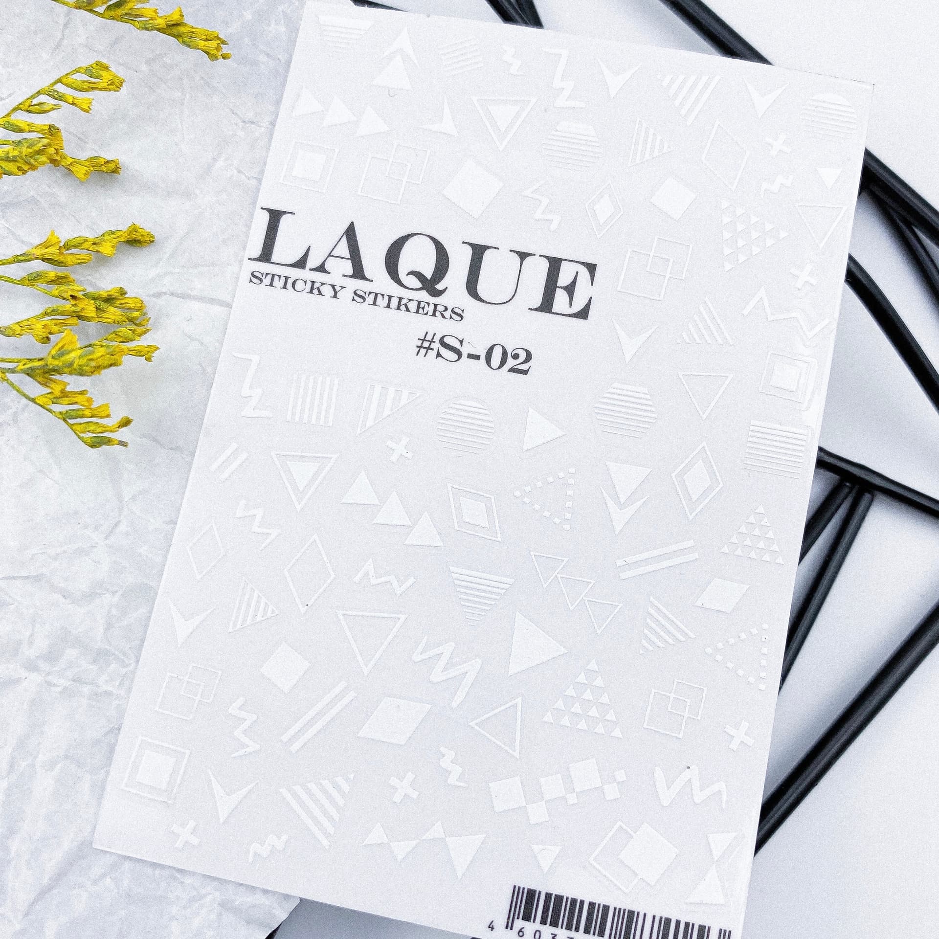 LAQUE слайдер дизайн для нігтів S-02 білий