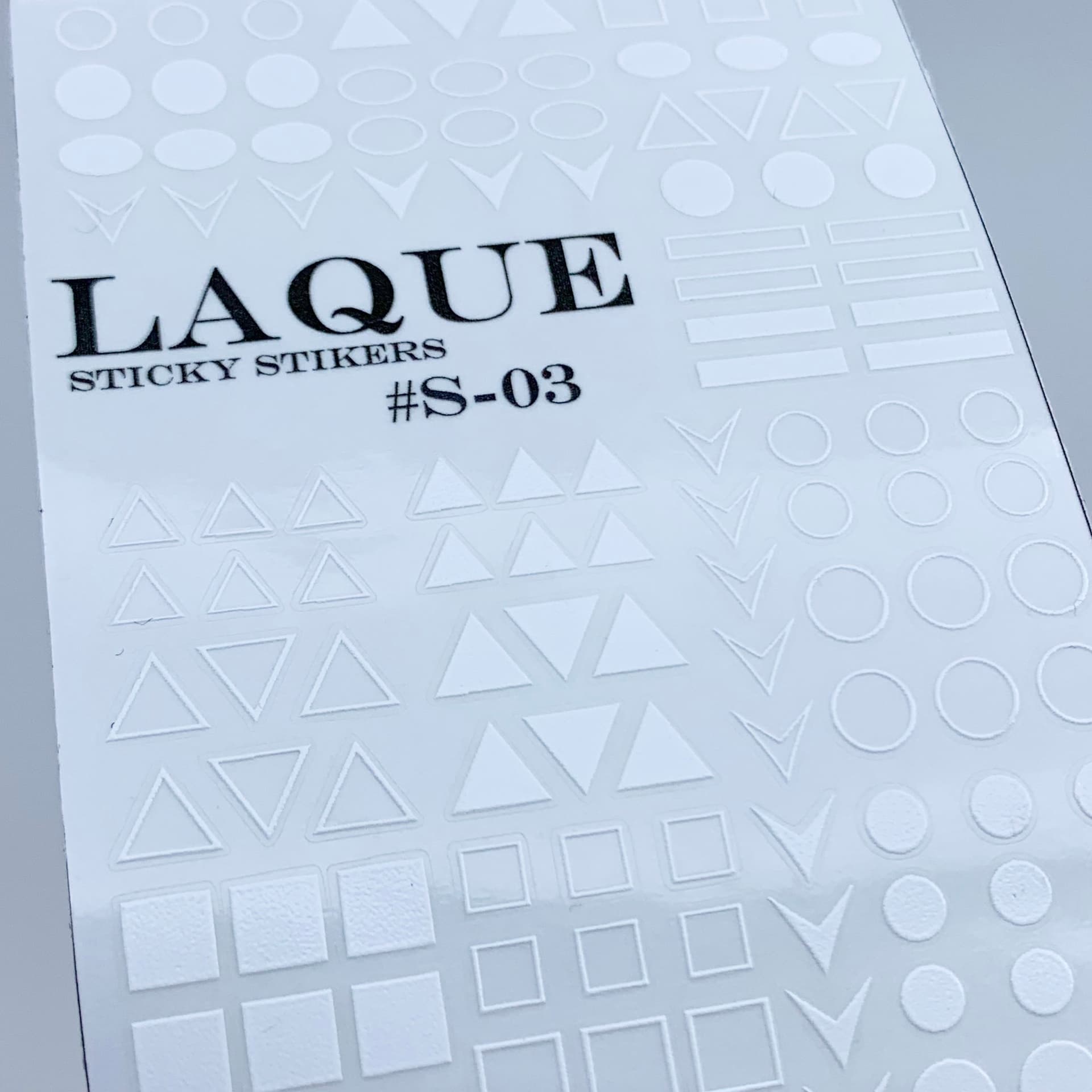 LAQUE слайдер дизайн для нігтів S-03 білий