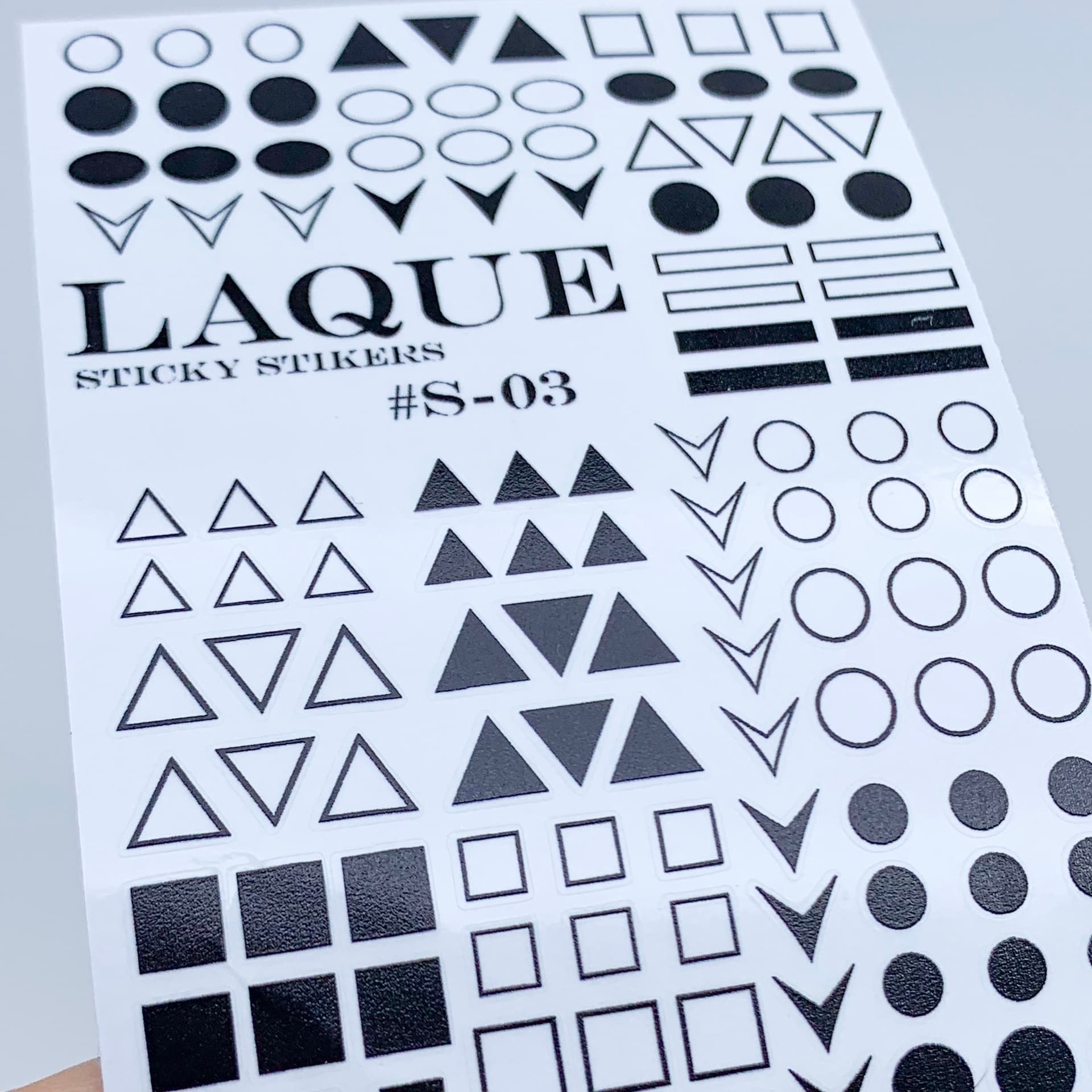 LAQUE слайдер дизайн для нігтів S-03 чорний