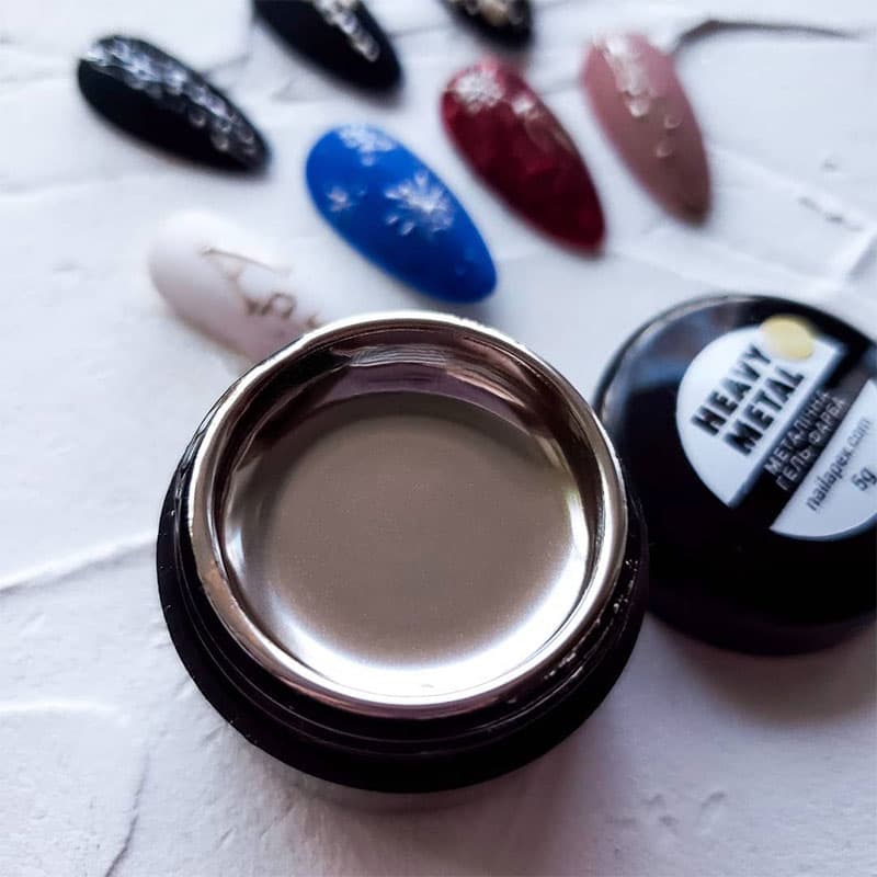 Металізована гель-фарба Nailapex №2 біле золото (White Gold), 5 г