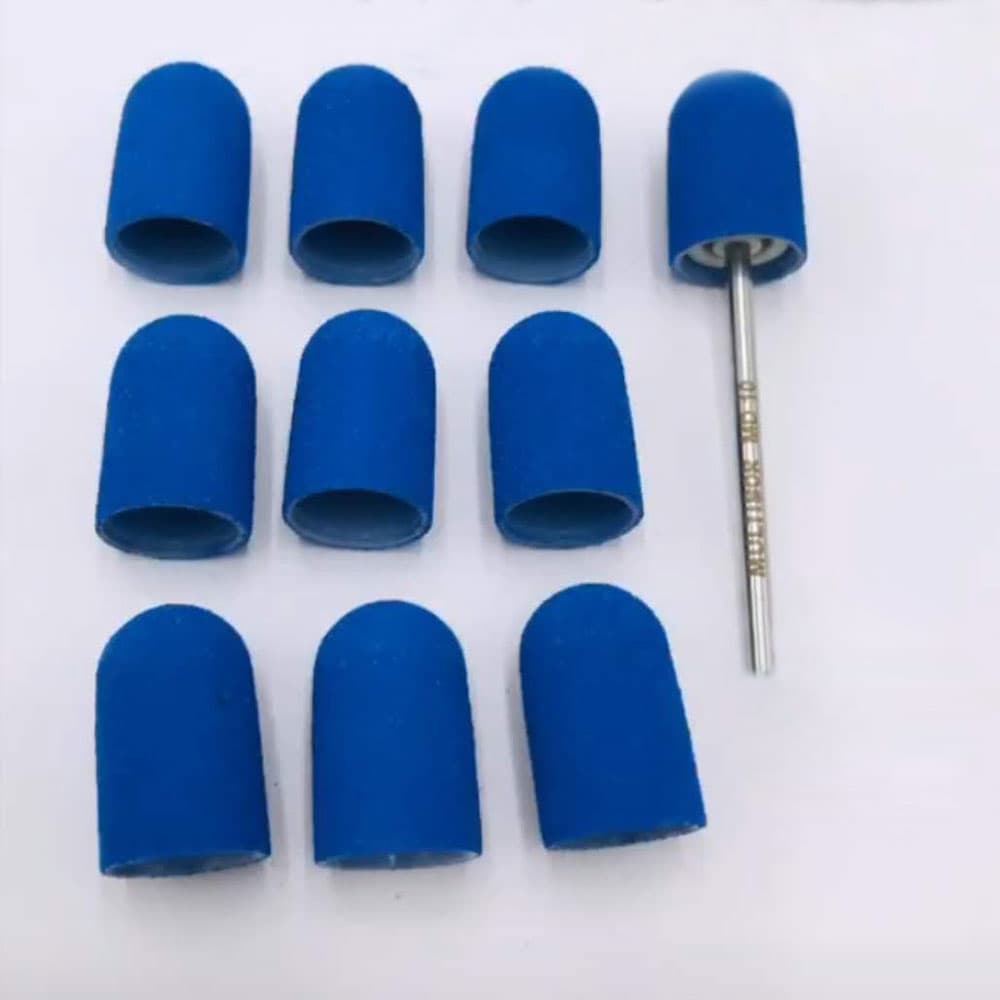 Multibor набір ковпачків 10 штук + 1 основа, 150 грит 10 мм — фото 1