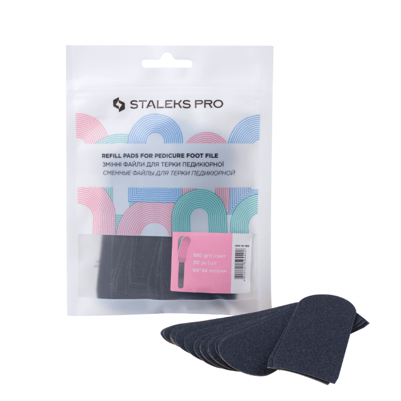 Набір змінних файлів для педикюрної тертки EXPERT 10 180 грит (30 шт)
— фото 1