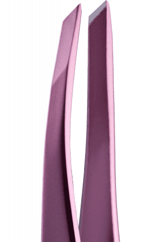Пінцет ZOLA для брів професійний, LIGHT PINK (скошений) — фото 1