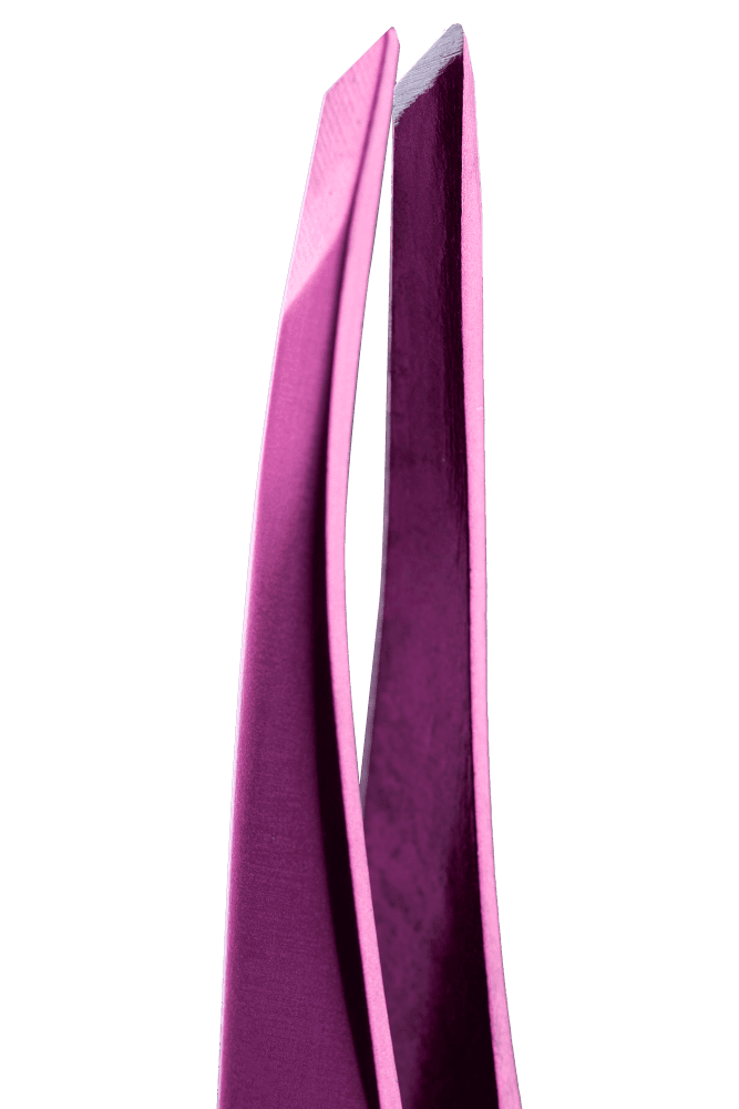 Пінцет ZOLA для брів професійний, PINK (скошений) — фото 1