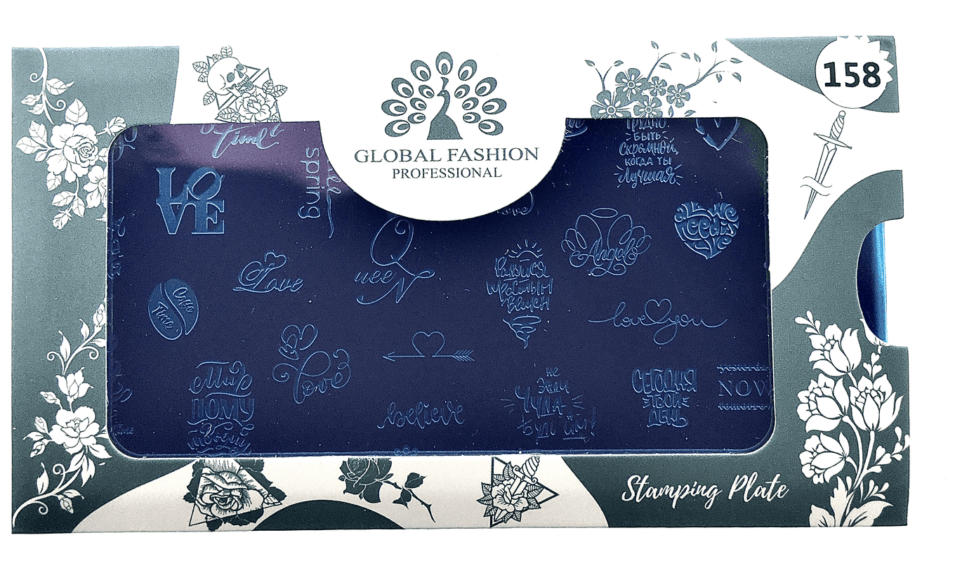 Пластина для стемпінгу Global Fashion №158 — фото 1