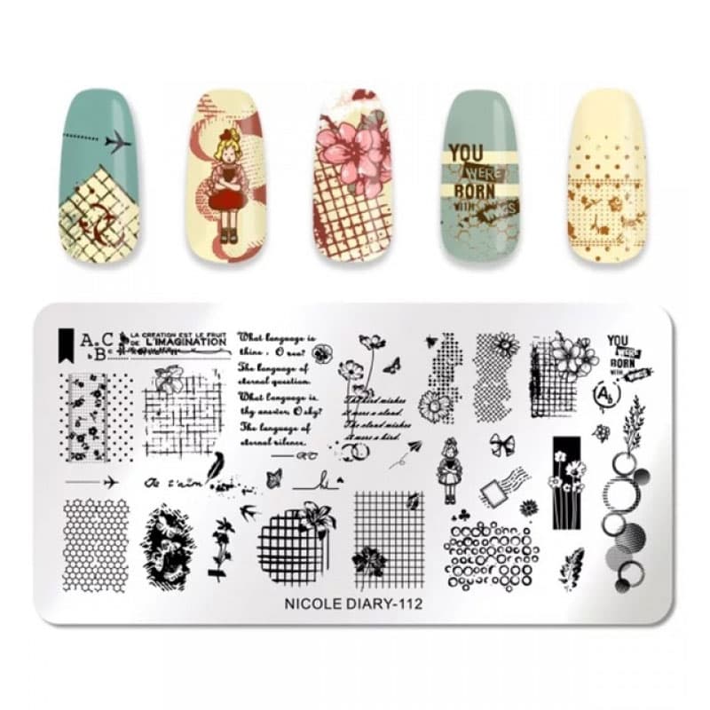 Пластина для стемпінга Nicole Diary - 112 — фото 1