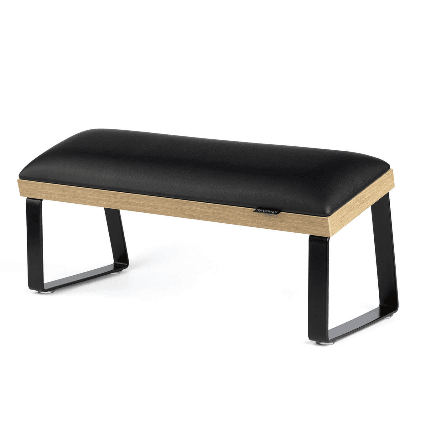 Підлокітник для манікюру Loft на скошених чорних металевих ніжках на коричневій основі Black