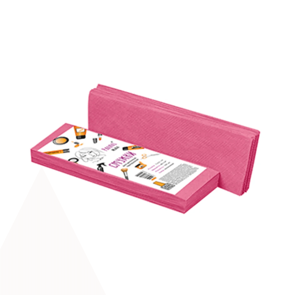 Смужки для депіляції Panni Mlada 80 г/м 7x22 см, малинові, 100 шт