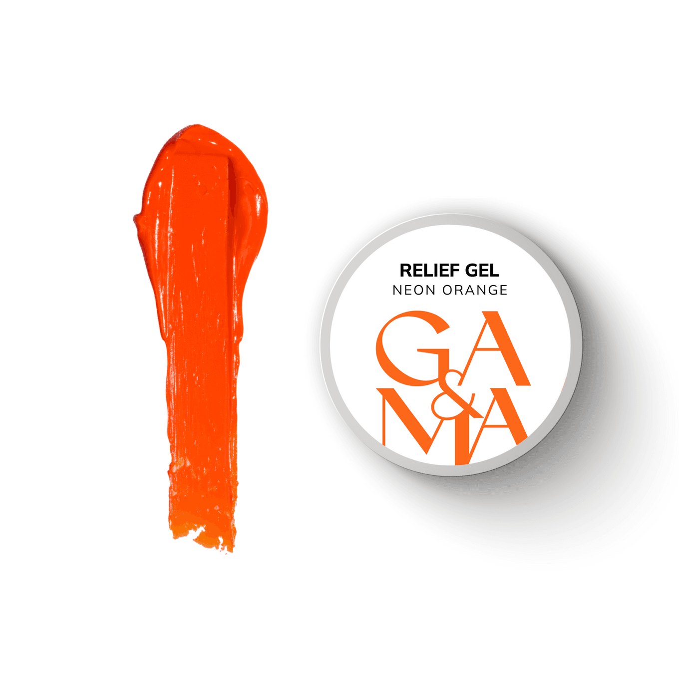 Рельєф гель GA&MA Relief Gel, Neon Orange, 5 г — фото 1