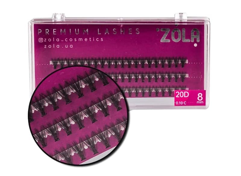 Вії-пучки ZOLA 20D (8mm) — фото 1