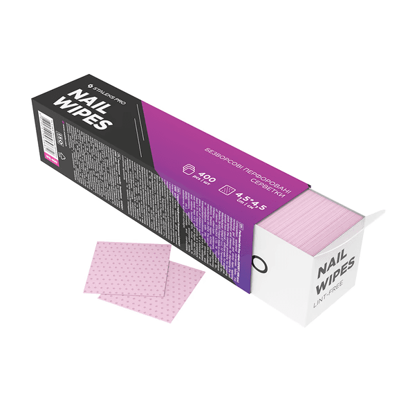 Серветки перфоровані безворсові Staleks Expert, 400 шт — фото 1