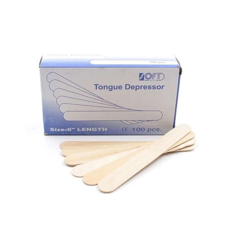 Шпатель дерев'яний віск Середній, 100 шт — фото 1