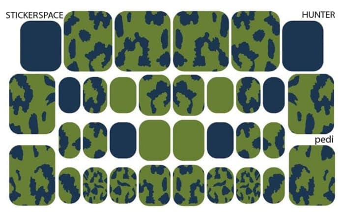 Стікери Stickersspace на липкій основі для педикюру Hunter pedi