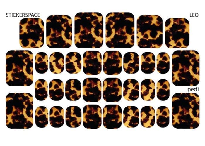 Стікери Stickersspace на липкій основі для педикюру Leo pedi
