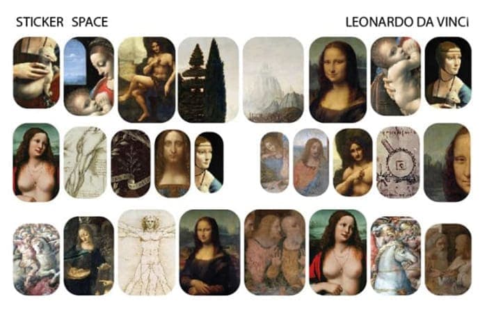 Стікери Stickersspace на липкій основі Leonardo da Vinci