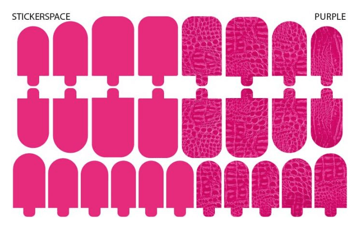 Стікери Stickersspace на липкій основі Purple pedi