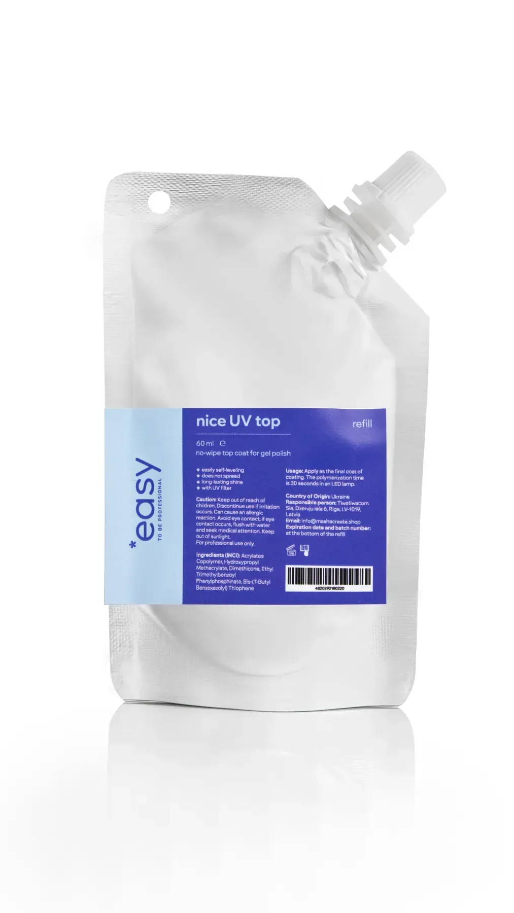 Топ Easy без липкого шару Nice UV Top, 60 мл