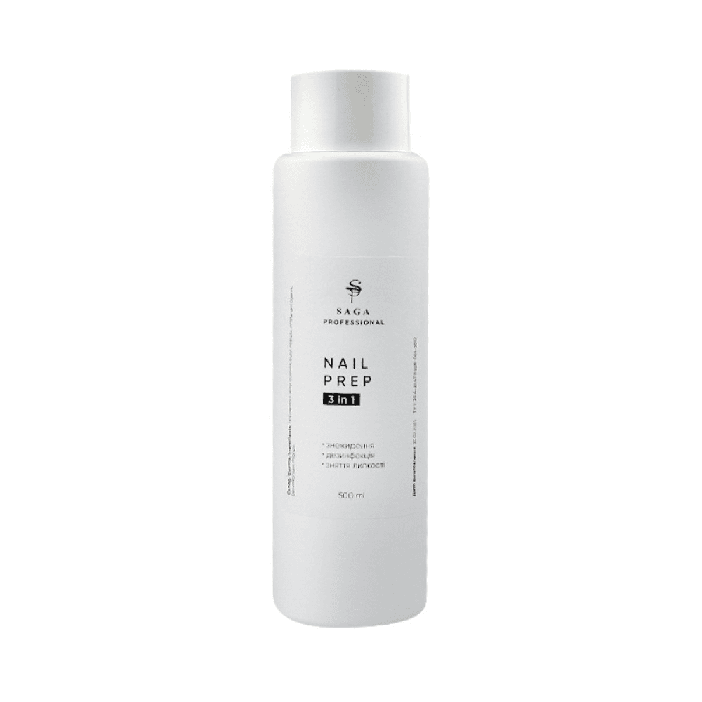 Універсальний засіб Saga Professional Nail Prep 3в1, 500 мл