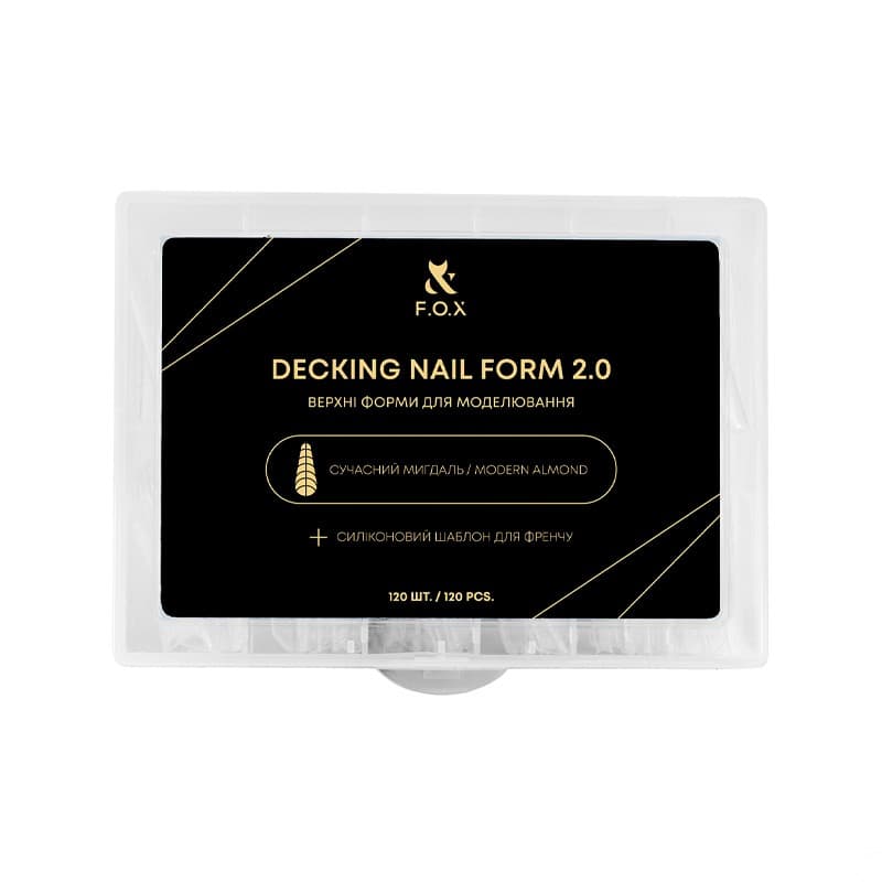 Верхні форми F.O.X Decking Nail form 2.0 сучасний мигдаль, 120 шт